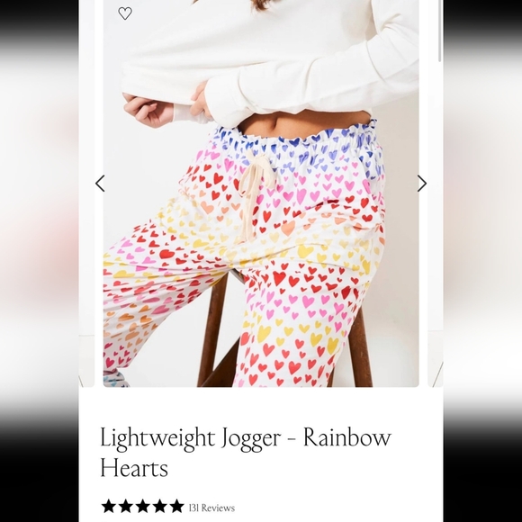 Stripe & Stare Rainbow Hearts Jogger - Picture 2 of 7